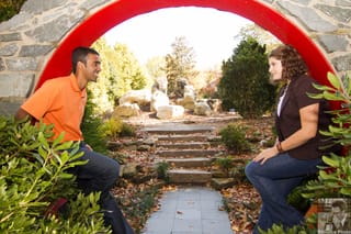 Ajay and Meredith - UNCC Botanical Gardens-11