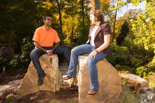Ajay and Meredith - UNCC Botanical Gardens-12