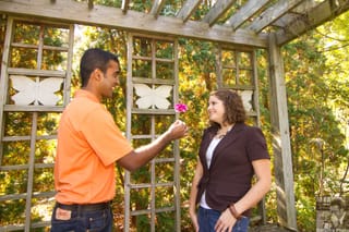 Ajay and Meredith - UNCC Botanical Gardens-2