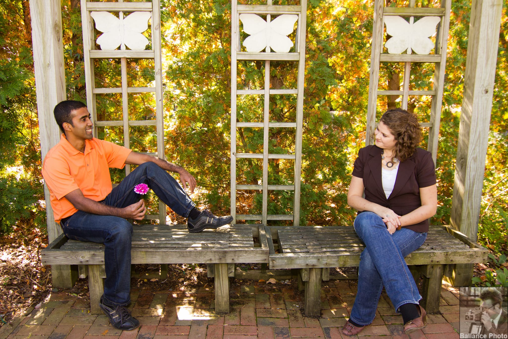 Ajay and Meredith - UNCC Botanical Gardens-4