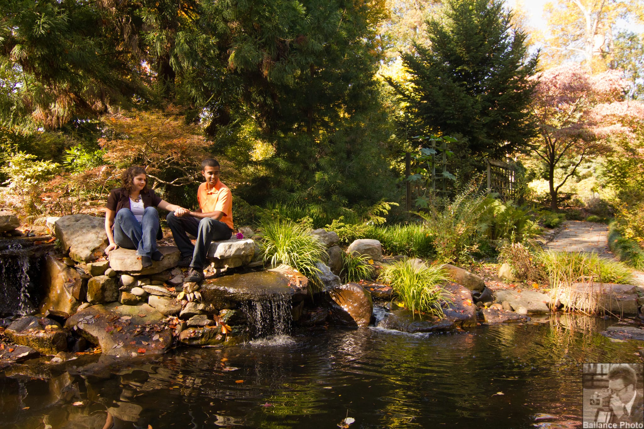 Ajay and Meredith - UNCC Botanical Gardens-10