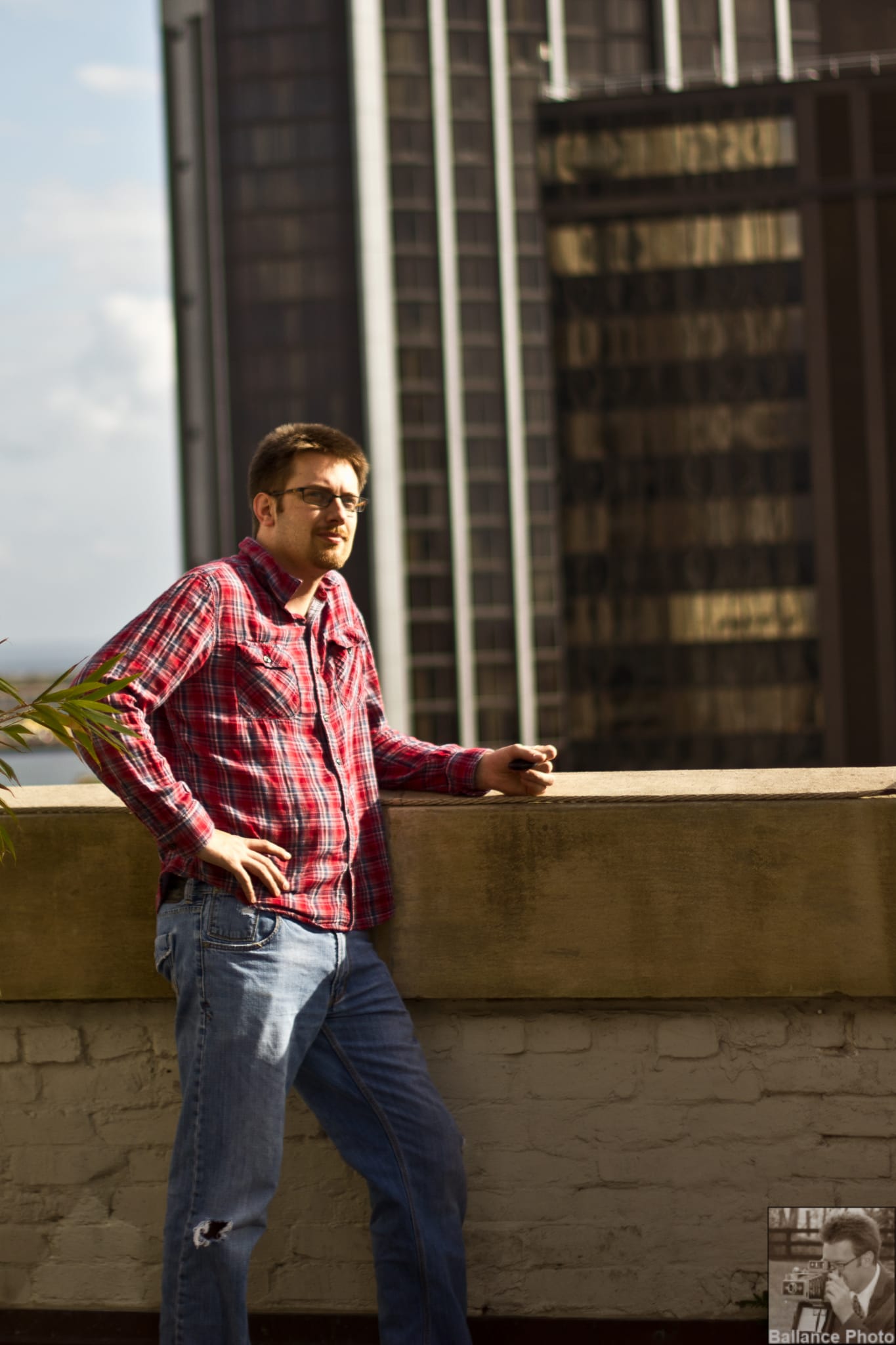 Chris on top of the Battle House Hotel, Mobile, AL