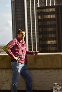 Chris on top of the Battle House Hotel, Mobile, AL