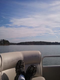 Morning cruise on Lake Martin.  I could get used to this.