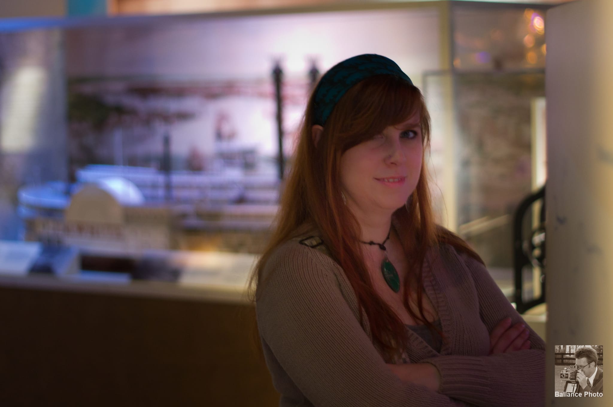 Kate at a Transportation Exhibit