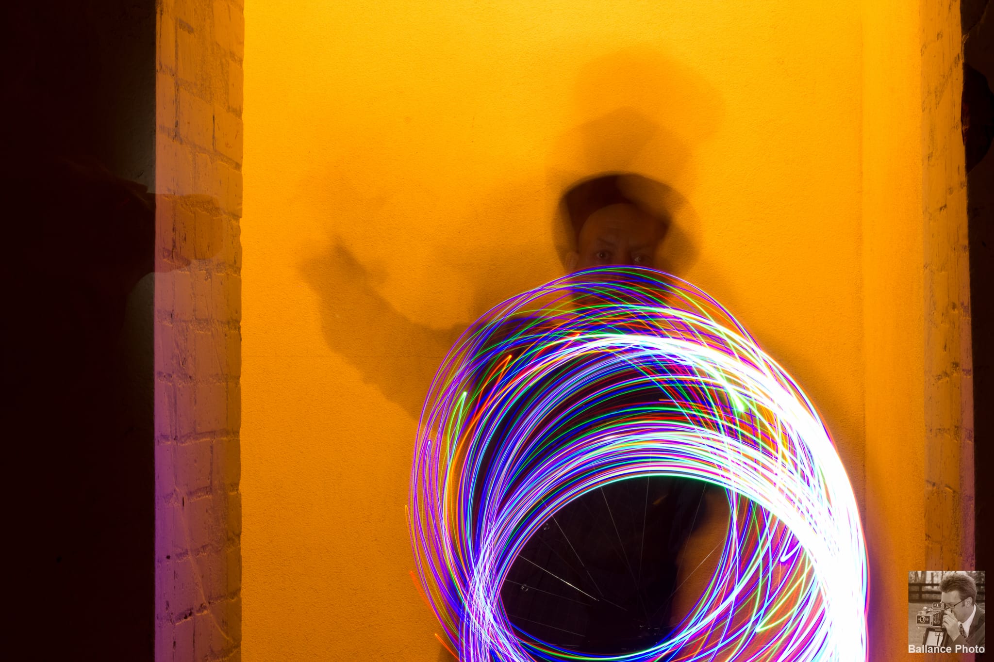 Miles spinning the wheel