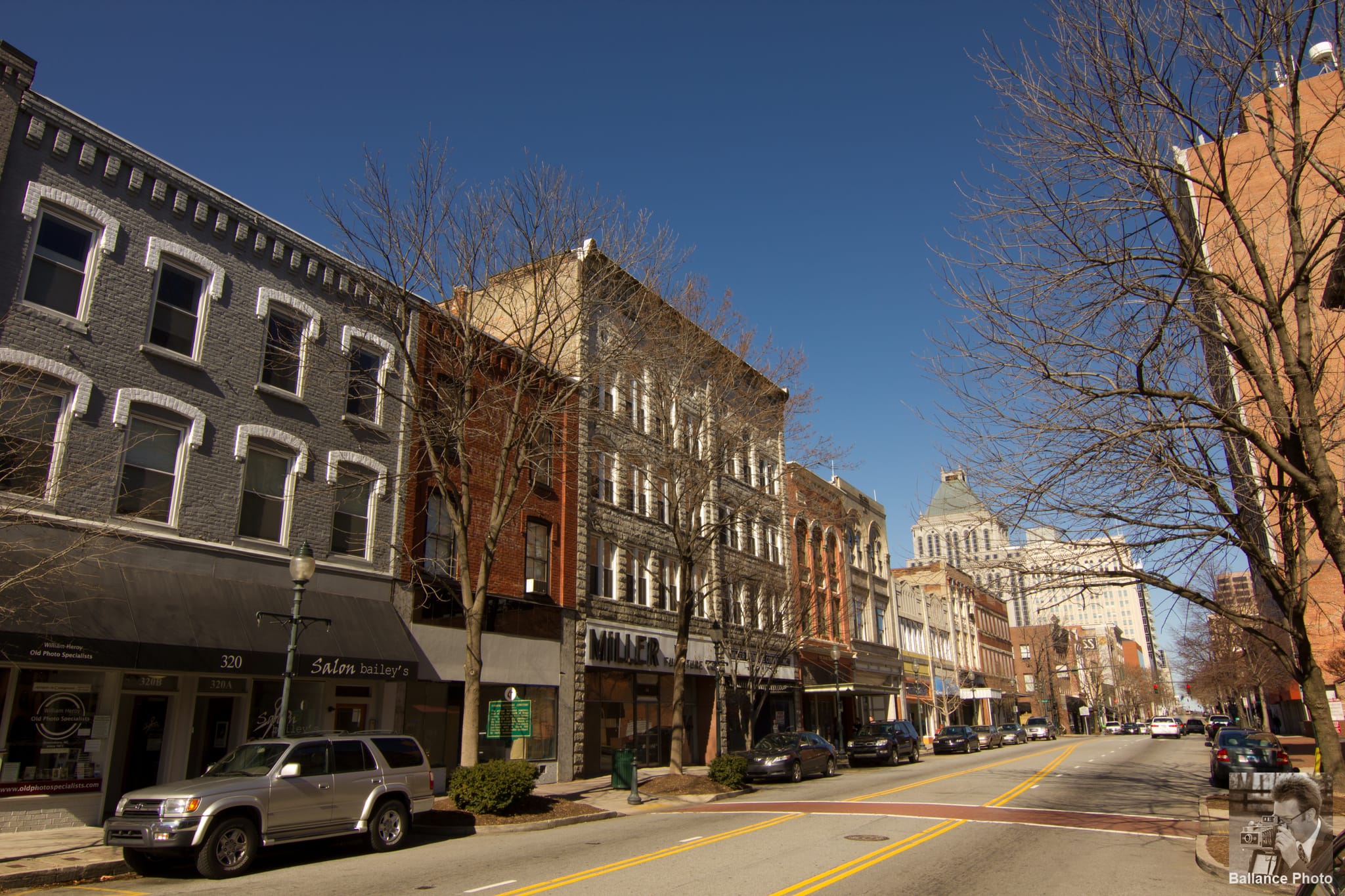 Looking down Elm St - Greensboro, NC