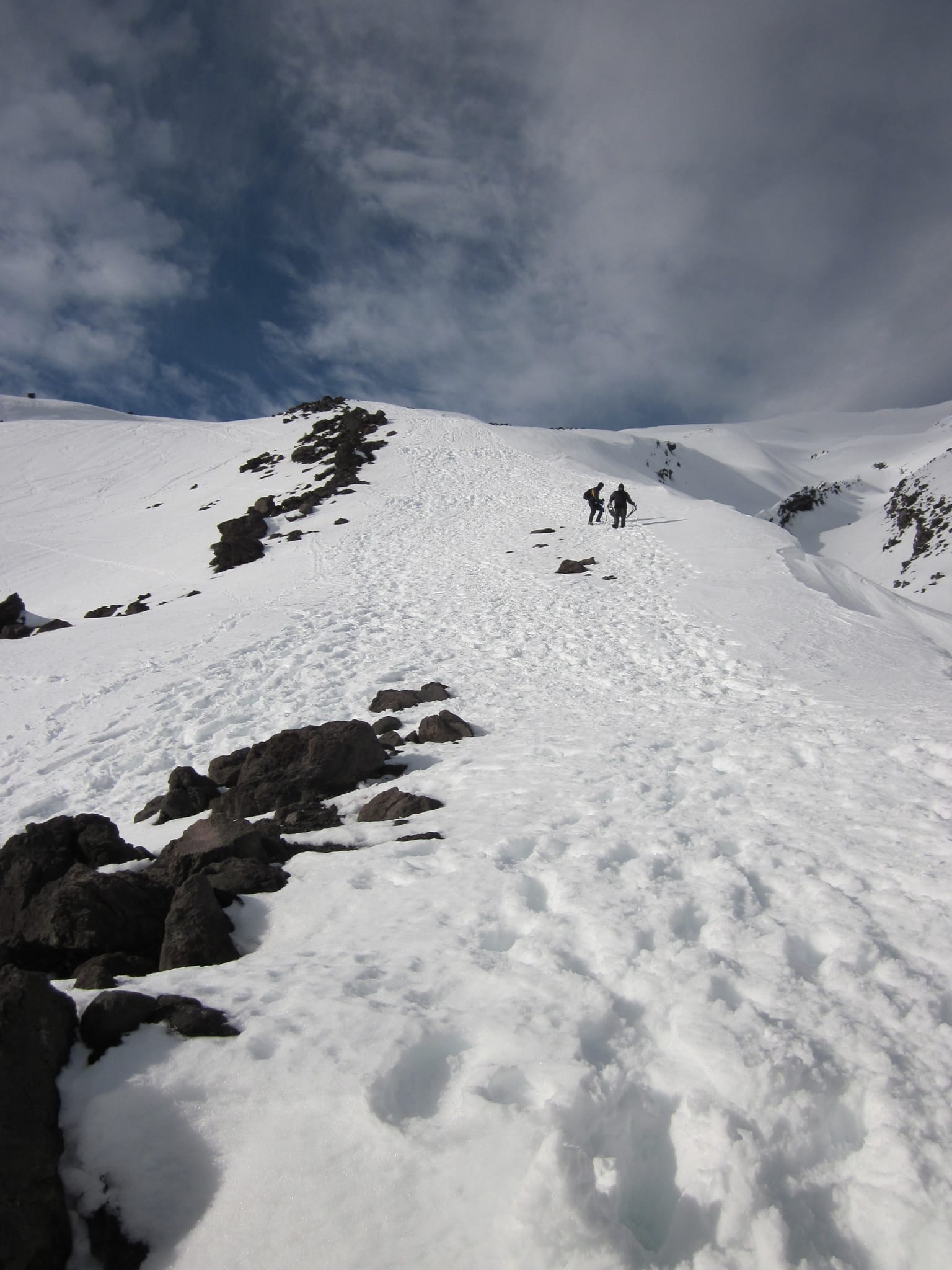 Jon and Jeremy descending Mt. St. Helens via the Worm Flows route