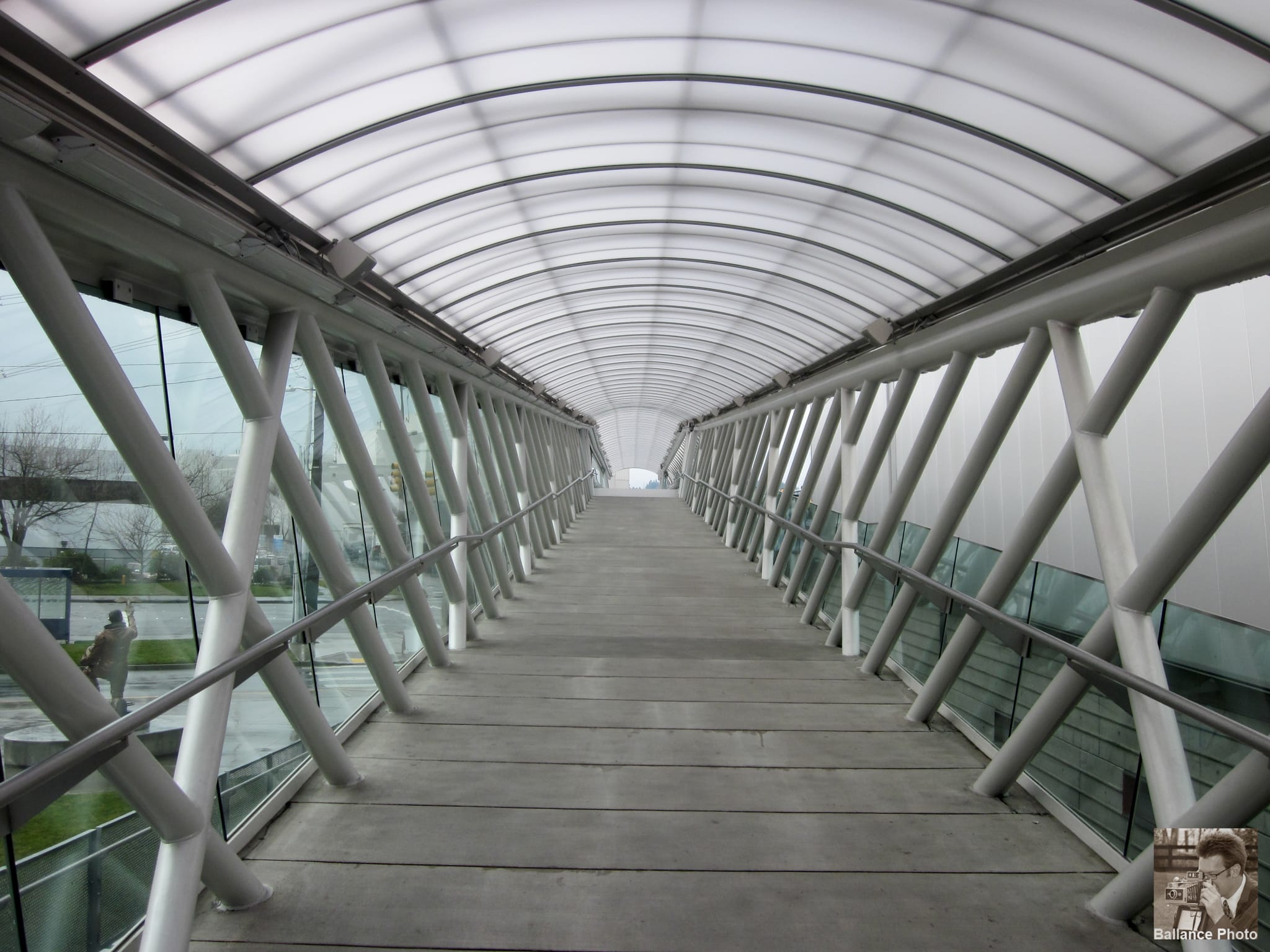 Bridge to outdoor aircraft exhibit - Aviation Museum, Seattle, WA