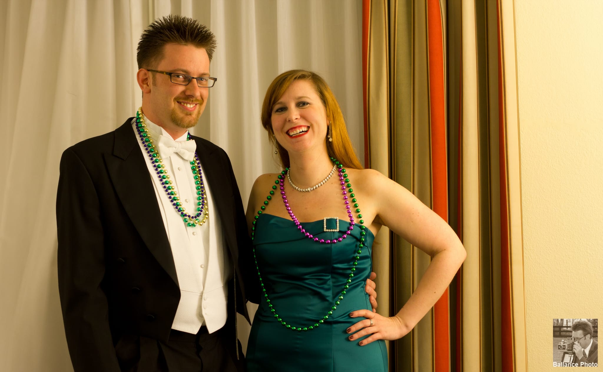 Chris and Kate en route to the Crewe of Columbus Ball