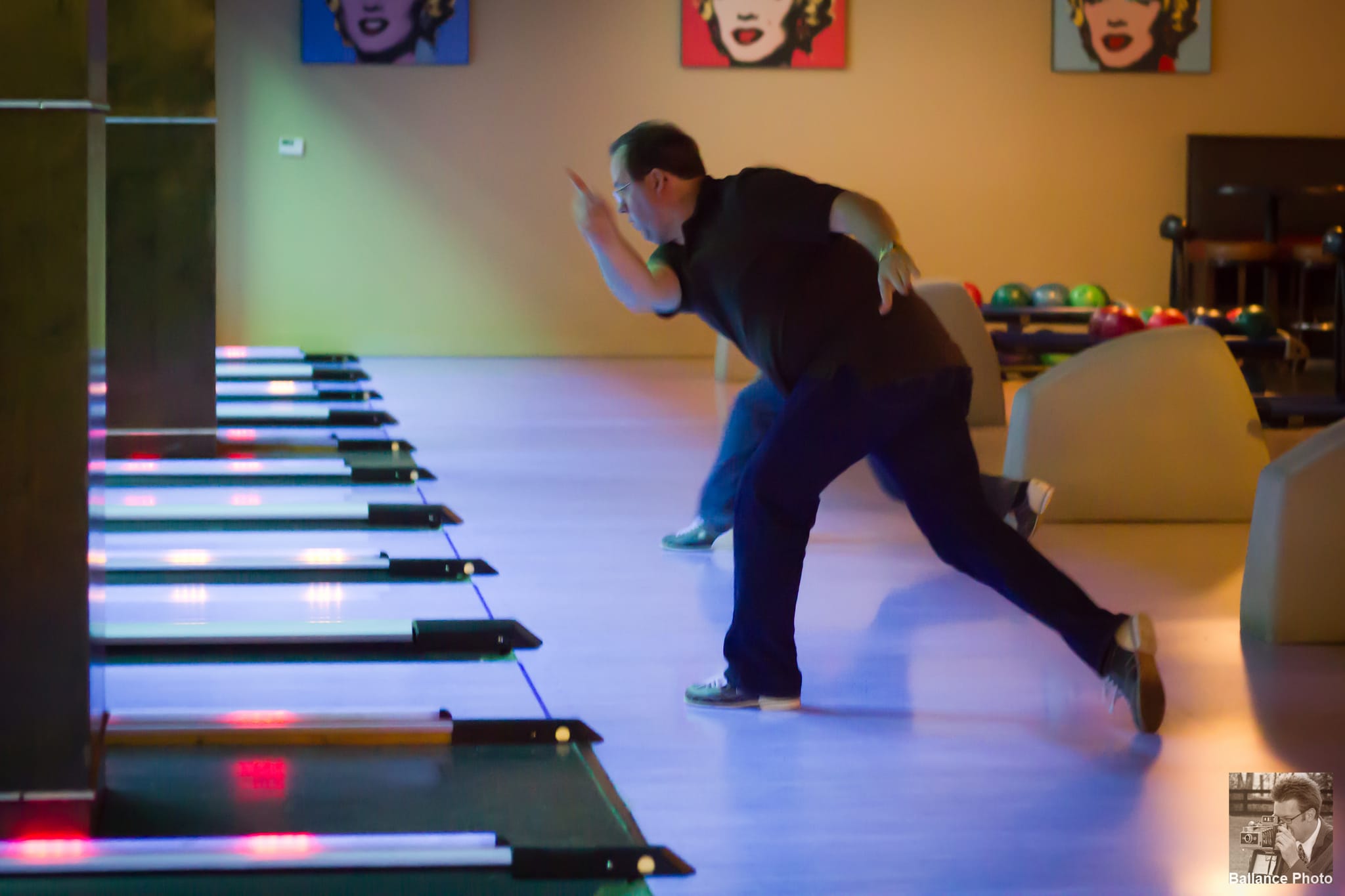 Bob bowling...