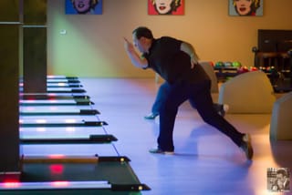 Bob bowling...