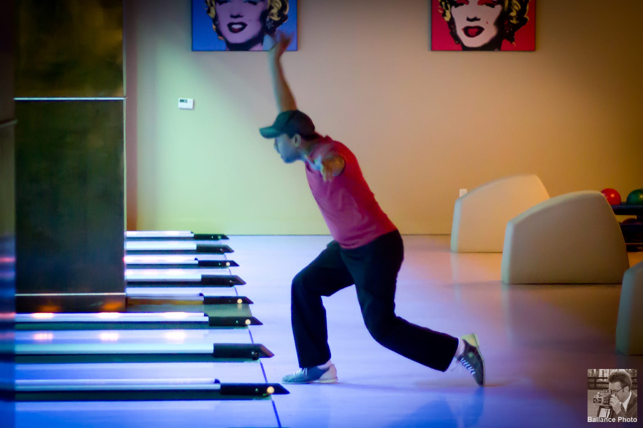 Sarva bowling.... enthusiastically!