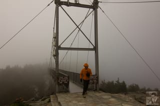 Nearly blown off the bridge