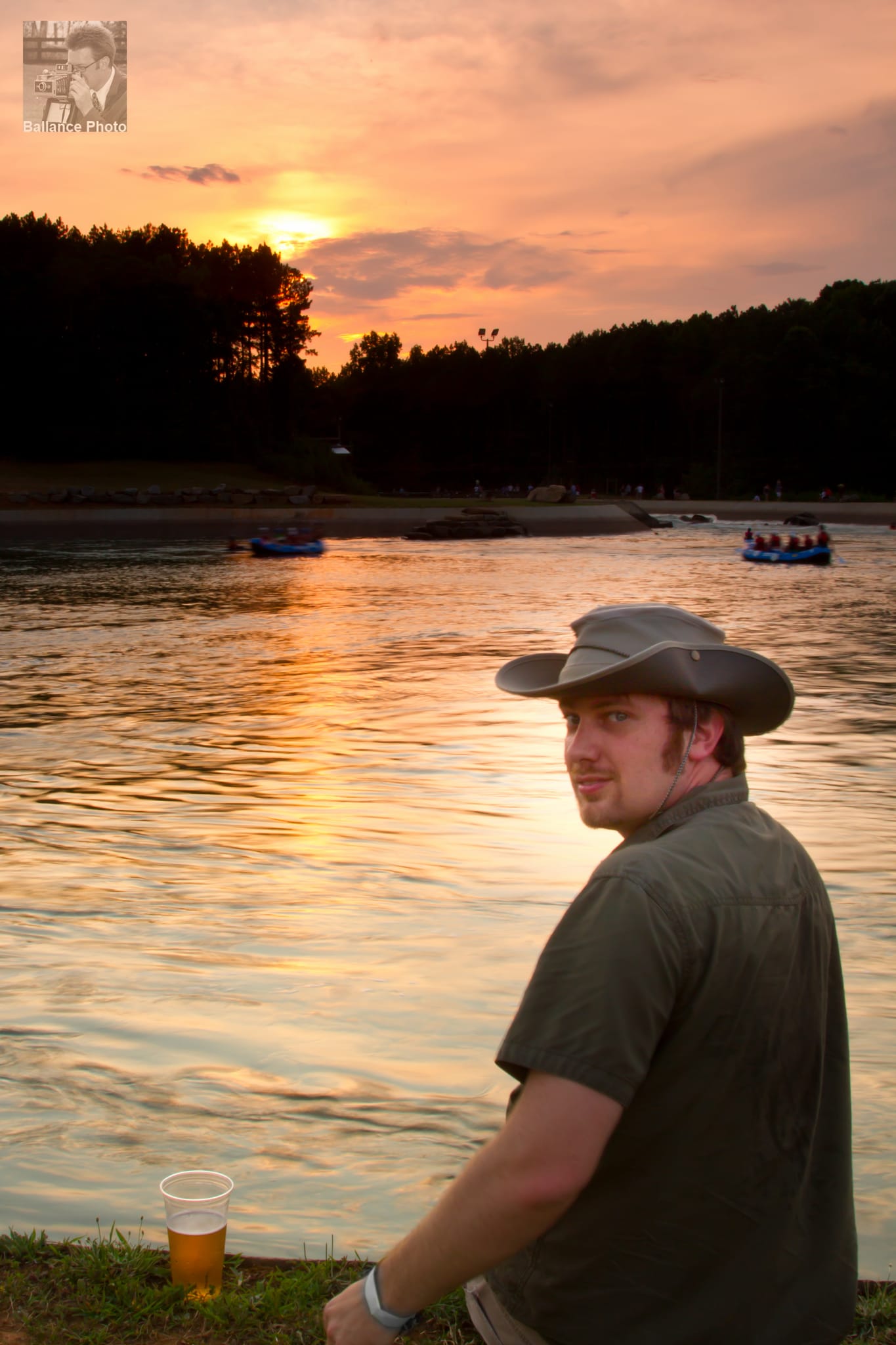 Chris waiting for the Fireworks at the Whitewater Center 2012-2