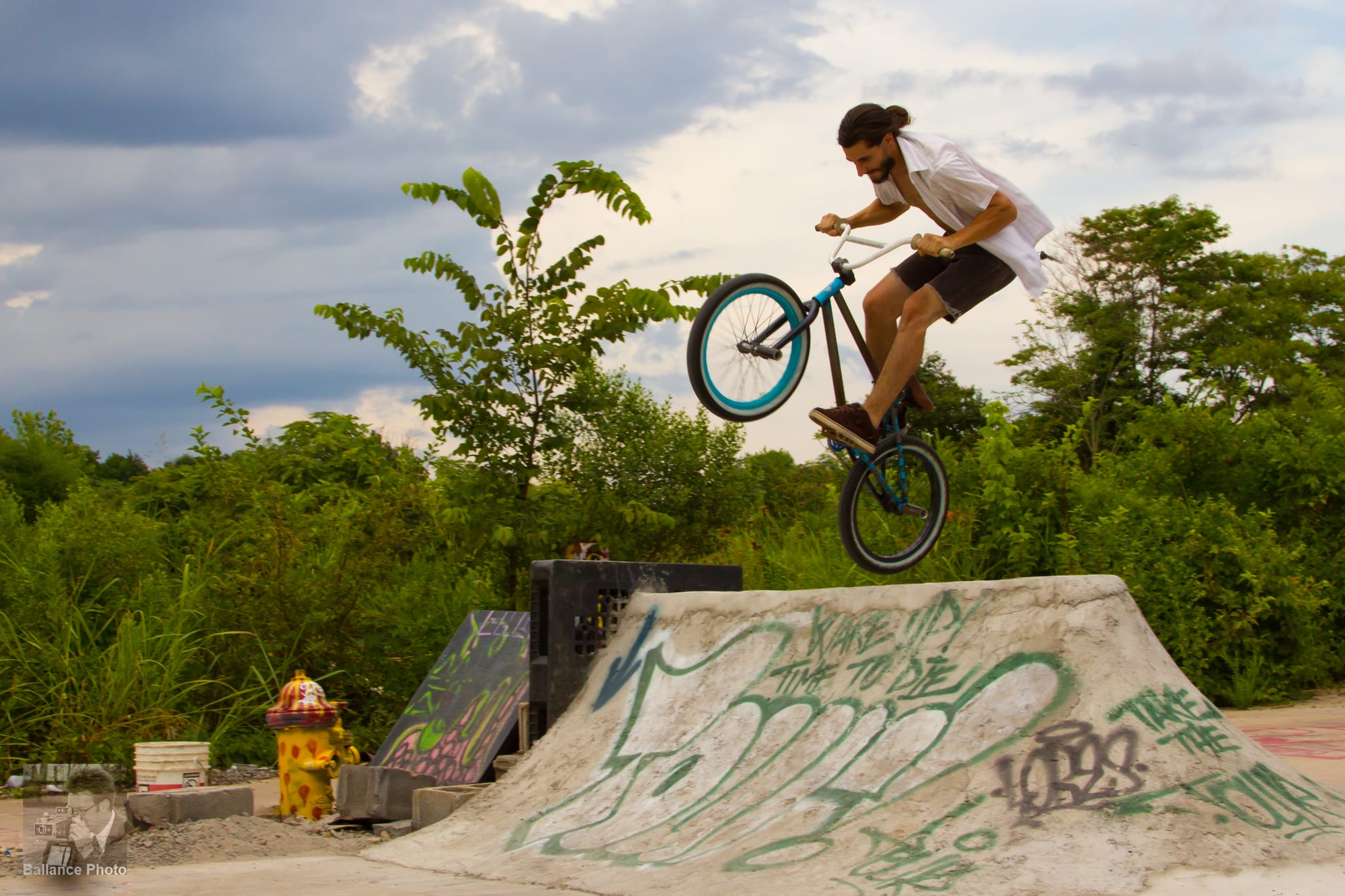 Long haired wheelie