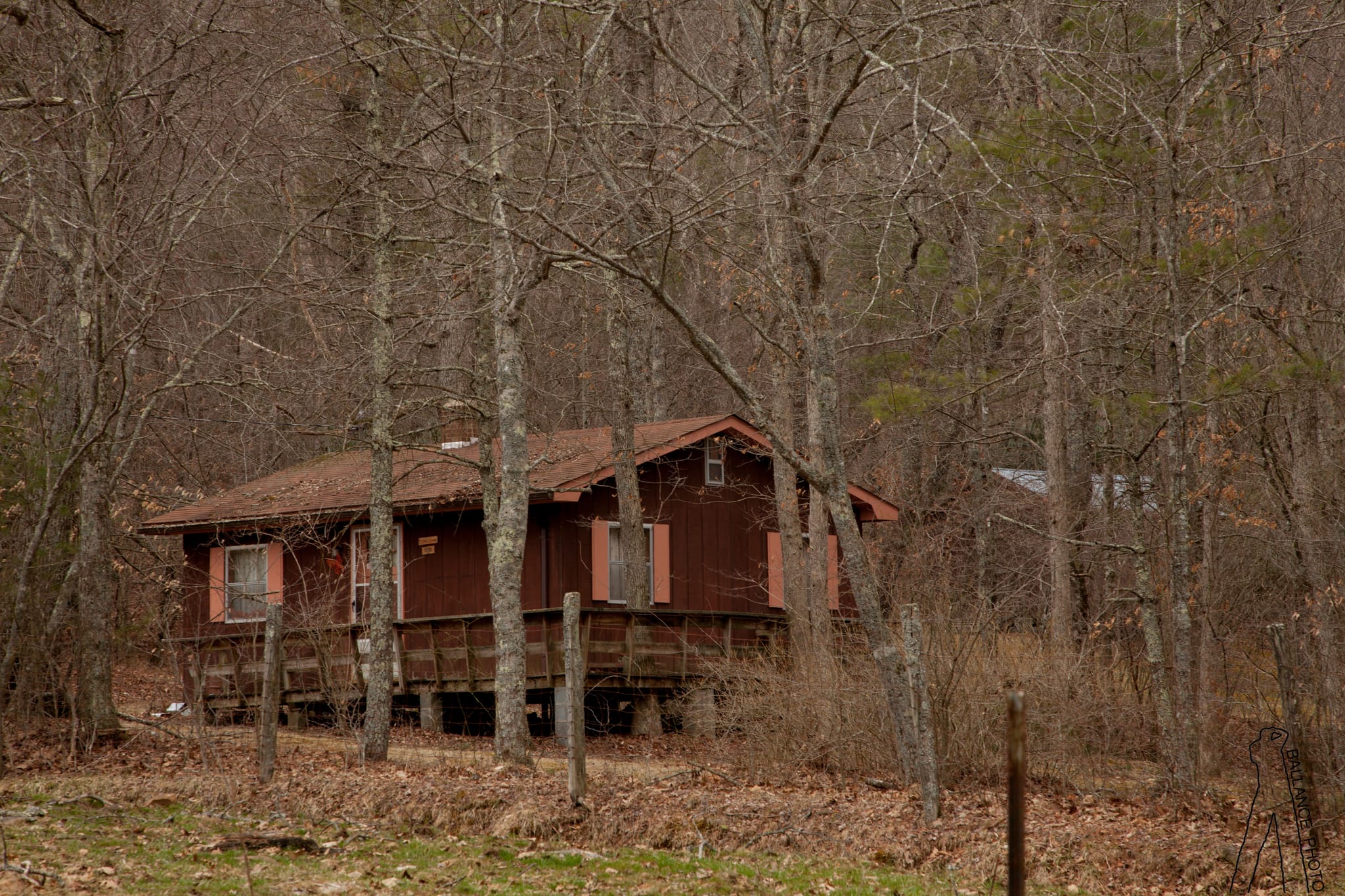 View from the approach road