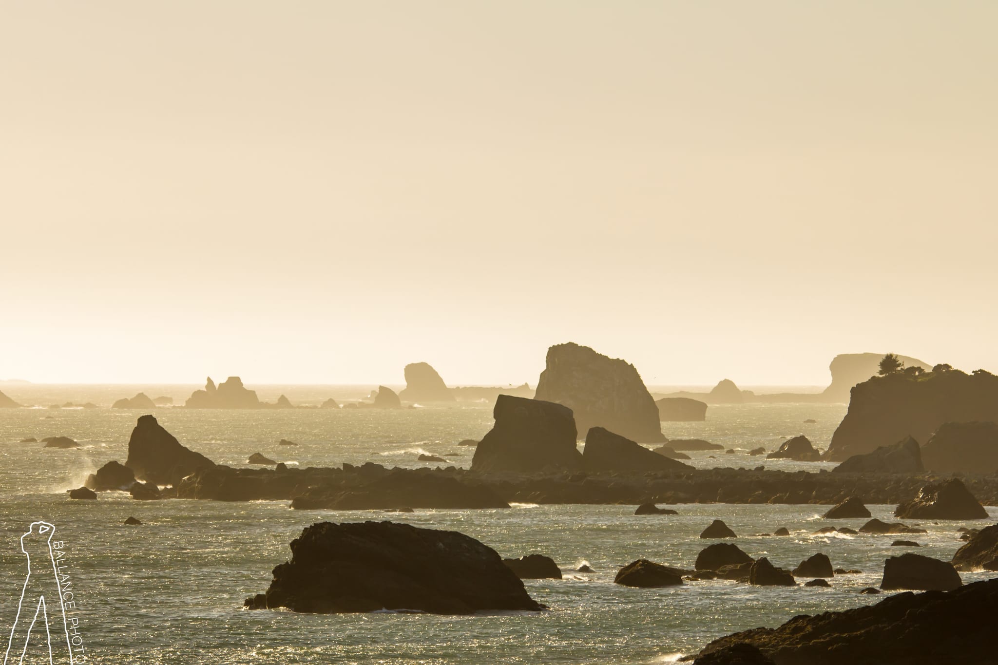 Rocks at sunset - Battery Point